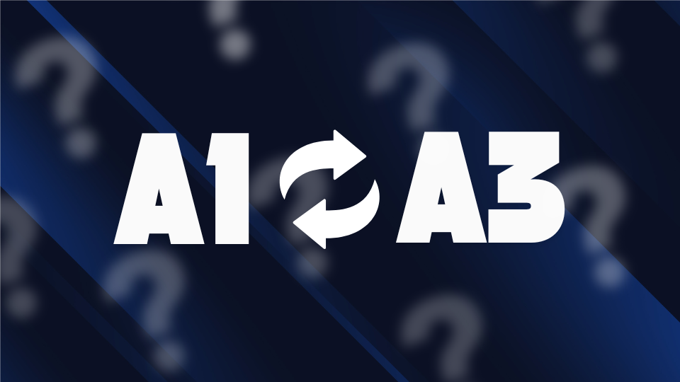 Troca de A1 para A3